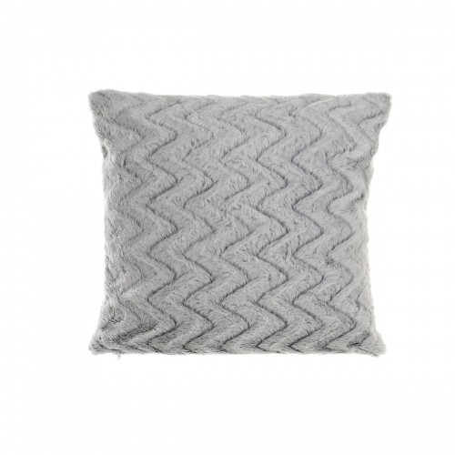 Cushion DKD Home Decor Bicoloured Squared Zigzag Alpino 45 x 10 x 45 cm image 1