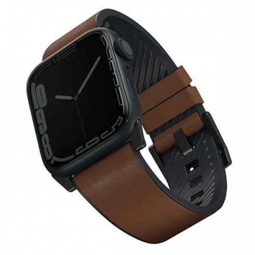 UNIQ pasek Straden Apple Watch Series 4|5|6|7|8|SE|SE2|Ultra 42|44|45mm. Leather Hybrid Strap brązowy|brown image 1