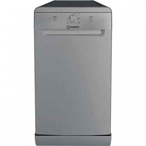 Indesit Dishwasher | DF9E 1B10 S | Free standing | Width 45 cm | Number of place settings 9 | Number of programs 6 | Energy efficiency class F | Silver image 1