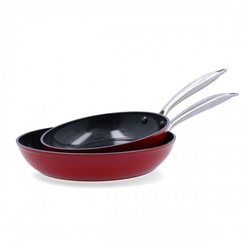 Set of pans Quid Mirro Red Metal 3 Pieces image 1