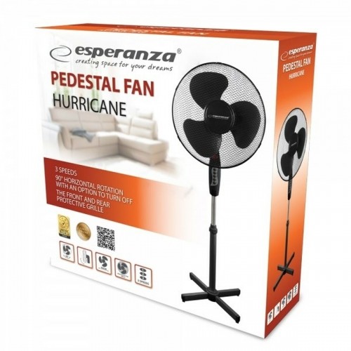 Freestanding Fan Esperanza EHF001KK Black 50 W image 1