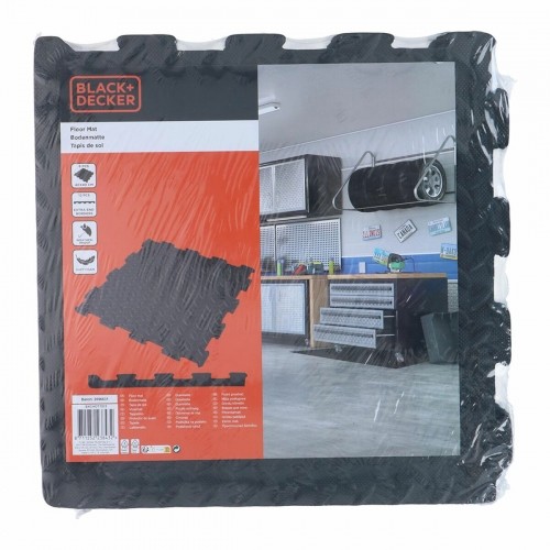 EVA foam tiles Black & Decker Black Eva Rubber 40 x 40 cm (6 Pieces) image 1