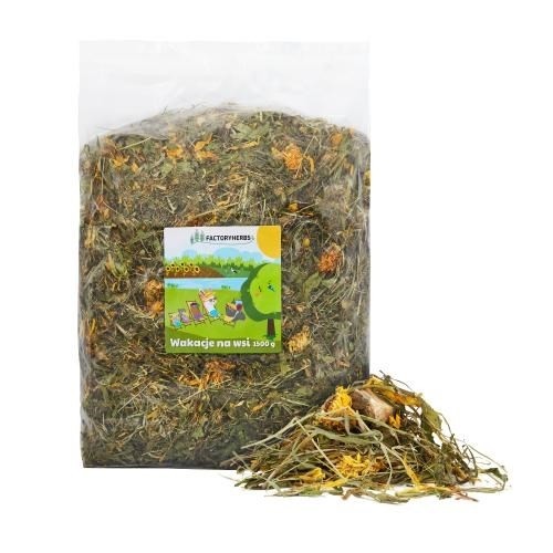 FACTORYHERBS Holiday in the countryside - food for rodents and rabbits - 1.5 kg image 1