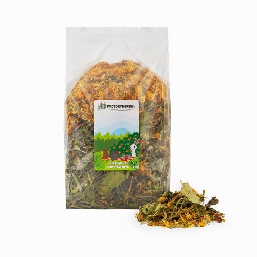 FACTORYHERBS Basic mix - food for rabbits and rodents - 1kg image 1