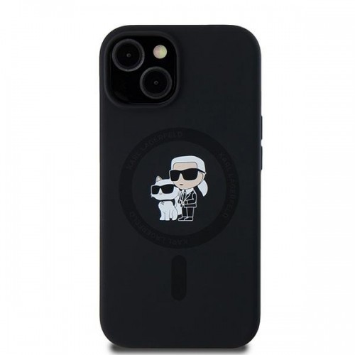 Karl Lagerfeld KLHMP15MSCMKCRHK iPhone 15 Plus | 14 Plus 6.7" czarny|black hardcase Silicone Karl & Choupette MagSafe image 1