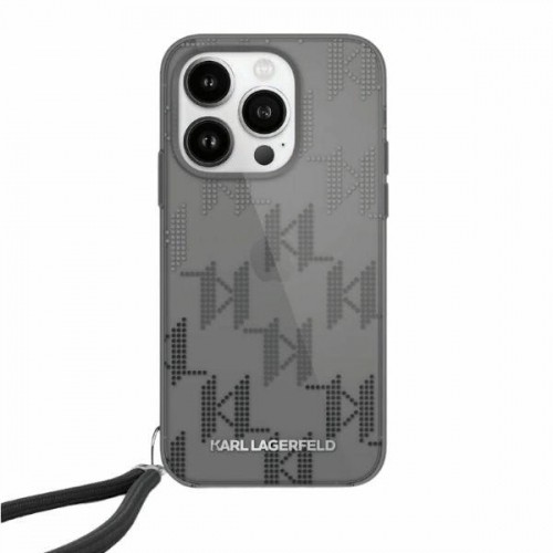 Karl Lagerfeld KLHCP15XHKDPNSK iPhone 15 Pro Max 6.7" czarny|black hardcase IML Mono KL Pattern & Cord image 1