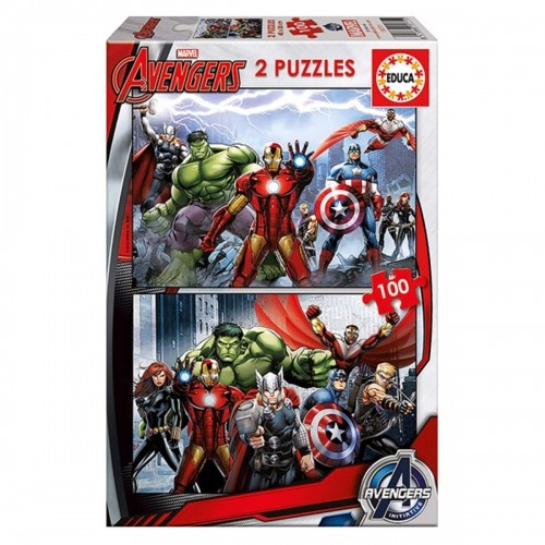 Головоломка Educa Marvel Avengers (2 x 100 pcs) image 1