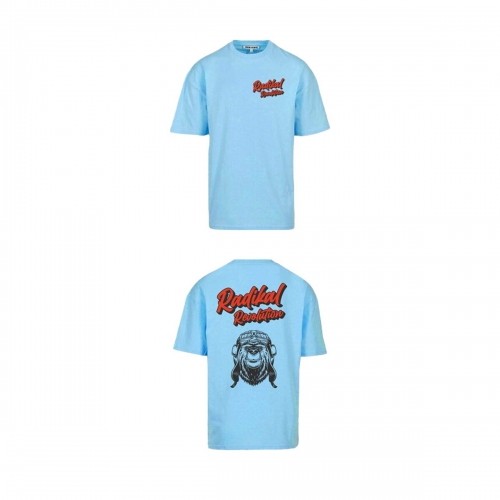 Vīriešu Krekls ar Īsām Piedurknēm RADIKAL Bear Debesu zils L image 1