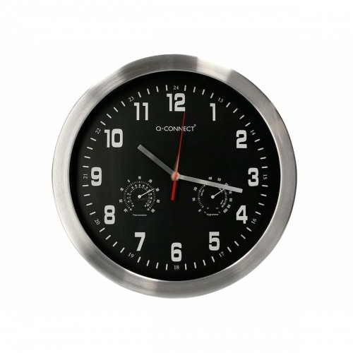 Настенное часы Q-Connect KF16953 Чёрный Ø 35,5 cm image 1