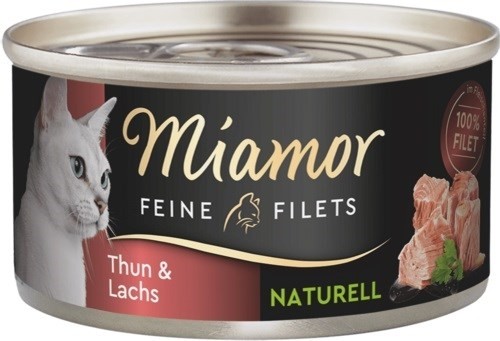 MIAMOR Feine Filets Naturell Tuna with salmon - wet cat food - 80g image 1