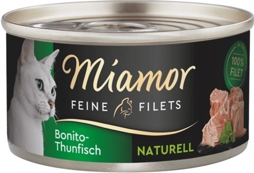 MIAMOR Feine Filets Naturell Skipjack tuna - wet cat food - 80g image 1