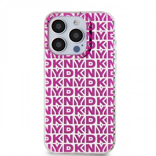 DKNY PC|TPU Repeat Pattern Case for iPhone 15 Pro Max Pink image 1