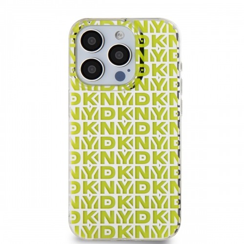 DKNY PC|TPU Repeat Pattern Case for iPhone 15 Pro Max Yellow image 1