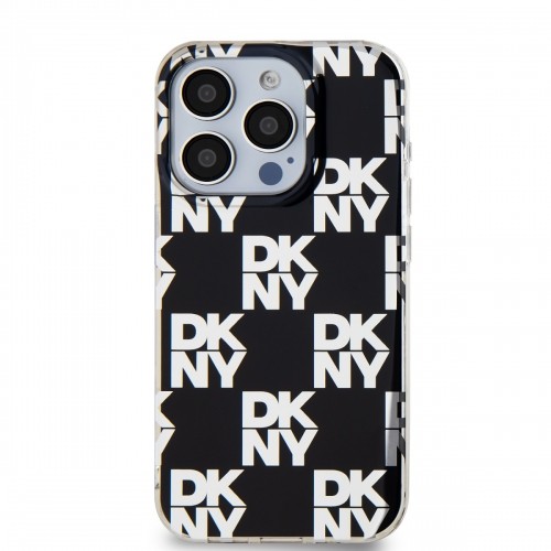 DKNY PC|TPU Checkered Pattern Case for iPhone 14 Pro Max Black image 1