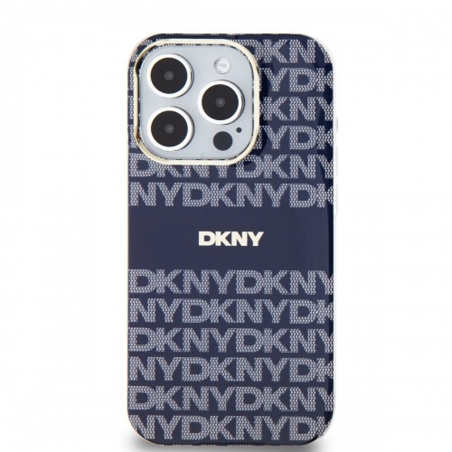 DKNY PC|TPU Repeat Pattern Tonal Stripe Magsafe Case for iPhone 14 Pro Max Blue image 1