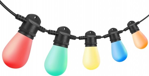 Dekoratīva lampu virtene, 5m gara, S14 E27x10gb, krāsaina image 1