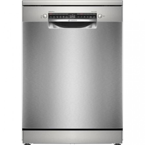 Bosch | Dishwasher | SMS4EMI06E | Free standing | Width 60 cm | Number of place settings 14 | Number of programs 6 | Energy efficiency class B | Display | AquaStop function | Silver inox image 1