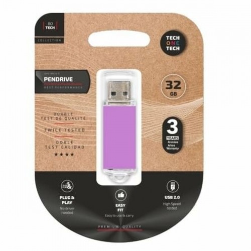 USB stick Tech One Tech TEC3009-32 Purple 32 GB image 1