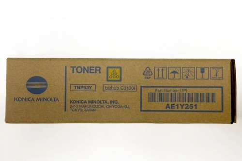 Original Toner Yellow Konica Minolta Bizhub C3100i (TNP93Y, TNP-93Y, AE1Y251) image 1
