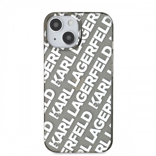 Karl Lagerfeld IML Electroplated Repeated Logo Case for iPhone 15 Silver image 1