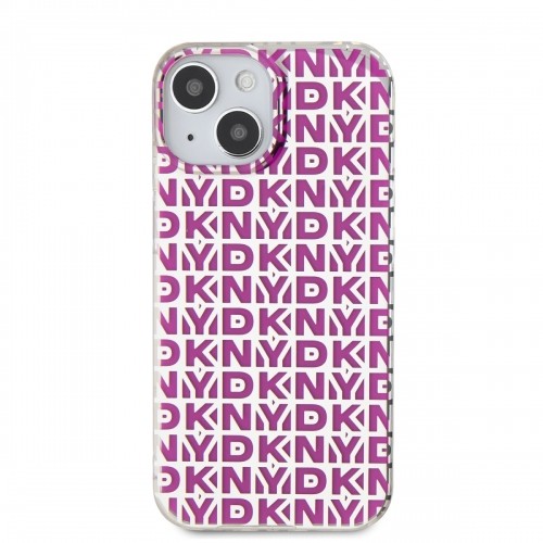 DKNY PC|TPU Repeat Pattern Case for iPhone 15 Pink image 1
