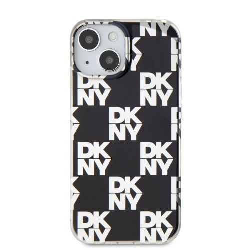 DKNY PC|TPU Checkered Pattern Case for iPhone 14 Black image 1