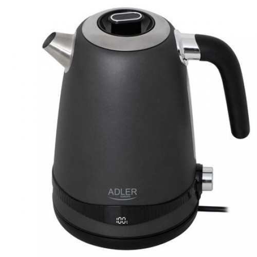 Adler Kettle | AD 1295g SS | Electric | 2200 W | 1.7 L | Stainless Steel | 360° rotational base | Grey image 1