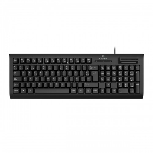 Keyboard CoolBox COO-TEC03DNI Black Spanish Qwerty image 1