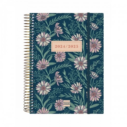 Diary Finocam Daisy Multicolour A5 15,5 x 21,2 cm 2024-2025 image 1