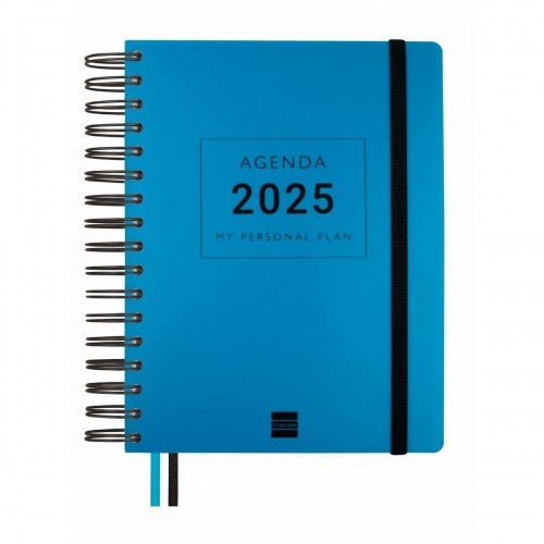 Diary Finocam Tempus Blue Quarto 15,5 x 21,7 cm 2024-2025 image 1