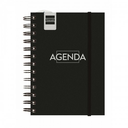 Diary Finocam Black 1/8 12 x 16,4 cm 2024-2025 image 1