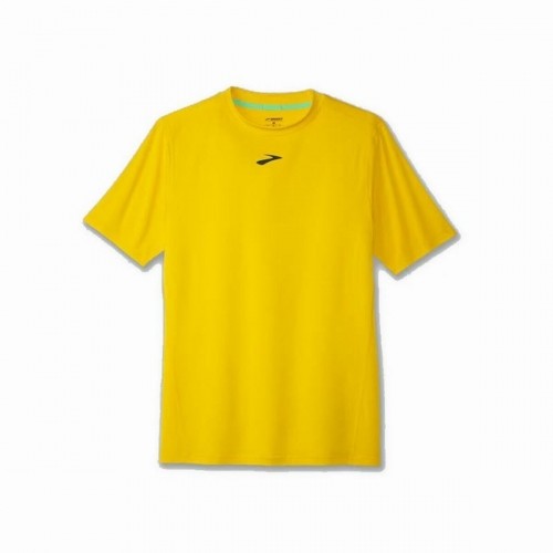 Vīriešu Krekls ar Īsām Piedurknēm Brooks High Point Dzeltens image 1