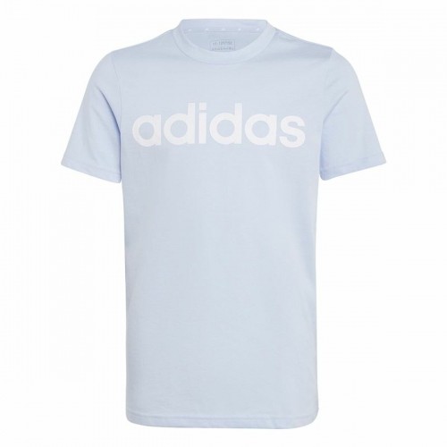 Child's Short Sleeve T-Shirt Adidas Linear Logo Blue image 1