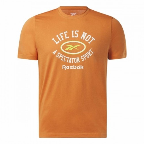 Vīriešu Krekls ar Īsām Piedurknēm Reebok Graphic Series Oranžs image 1