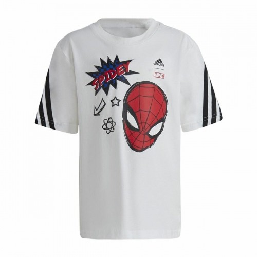 Krekls ar Īsām Piedurknēm Bērniem Adidas Spider-Man Balts image 1