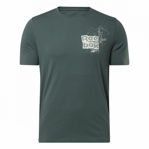 Vīriešu Krekls ar Īsām Piedurknēm Reebok Graphic Series Zaļš image 1