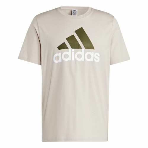 Vīriešu Krekls ar Īsām Piedurknēm Adidas Essentials Bēšs image 1