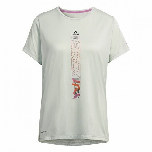 Sieviešu Krekls ar Īsām Piedurknēm Adidas Agravic Silts balts image 1