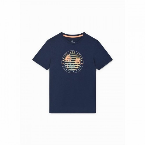 Детский Футболка с коротким рукавом Jack & Jones Jjsummer Smu Vibe Tee Тёмно Синий image 1