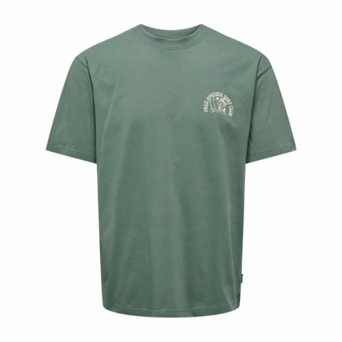 Vīriešu Krekls ar Īsām Piedurknēm Only & Sons Onskylan Rlx Icon Tumši zaļš image 1