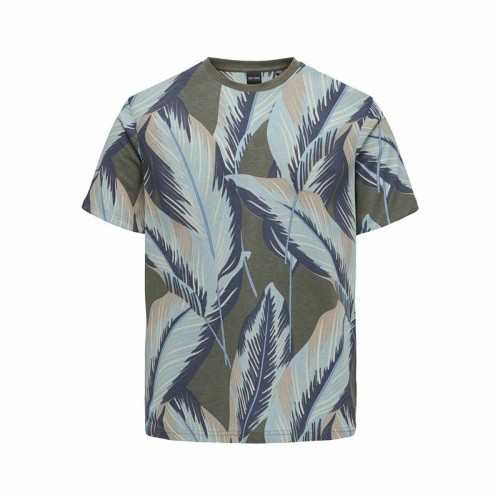Men’s Short Sleeve T-Shirt Only & Sons Onskobe Reg Banana Leaf Olive image 1