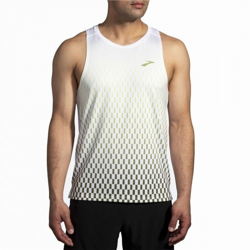Men's Sleeveless T-shirt Brooks Atmosphere White image 1