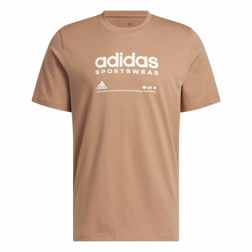 Футболка с коротким рукавом мужская Adidas Lounge Коричневый image 1