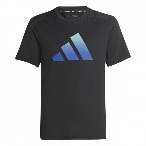 Krekls ar Īsām Piedurknēm Bērniem Adidas Icons Melns image 1