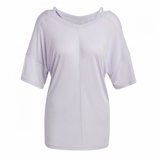 Women’s Short Sleeve T-Shirt Adidas Studio Oversized Lilac image 1