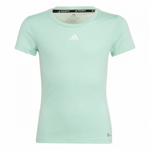 Child's Short Sleeve T-Shirt Adidas Techfit Aeroready Sport Icons Green image 1
