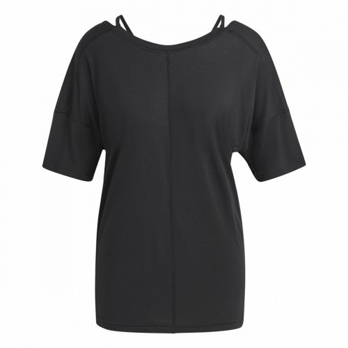 Sieviešu Krekls ar Īsām Piedurknēm Adidas Studio Oversized Melns image 1