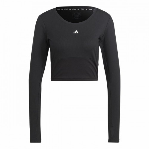 Футболка с длинным рукавом женская Adidas Studio Чёрный image 1