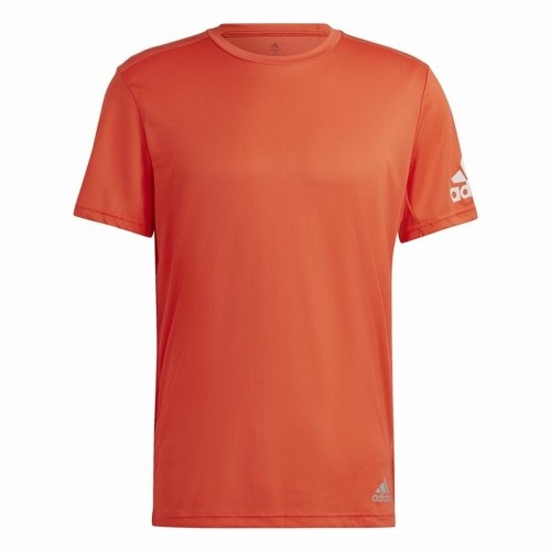 Vīriešu Krekls ar Īsām Piedurknēm Adidas Run It Oranžs image 1
