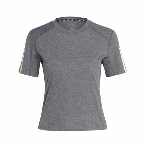 Sieviešu Krekls ar Īsām Piedurknēm Adidas 3 stripes Essentials Gaiši pelēks image 1